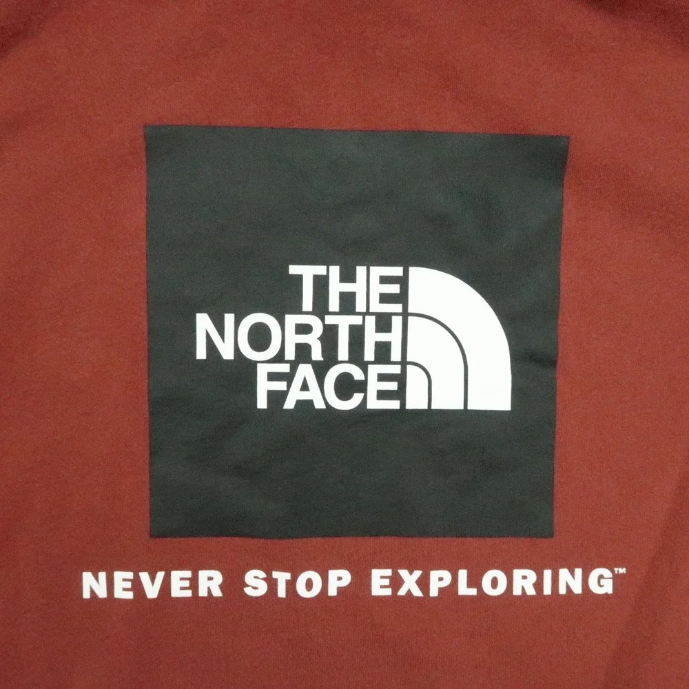 The North Face Hoodie Mens Large Red Rust Half Dome Pullover Hooded Hiking *